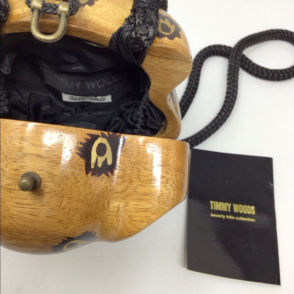 Timmy Woods carved wooden crossbody/clutch bag/purse - Picture 4 of 8